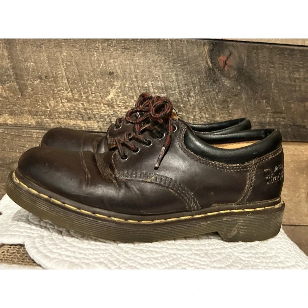 Doc‎ Dr. Martens Brown Leather Mens US 11849 Oxford Shoes Womens Size 8
